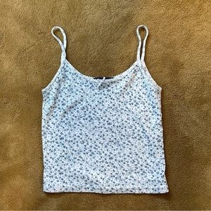 Brandy Melville Skylar Ribbed Floral Bow Tank